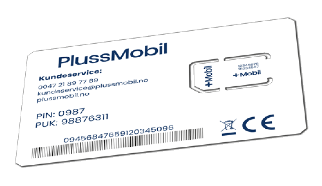 SIM-kort fra PlussMobil